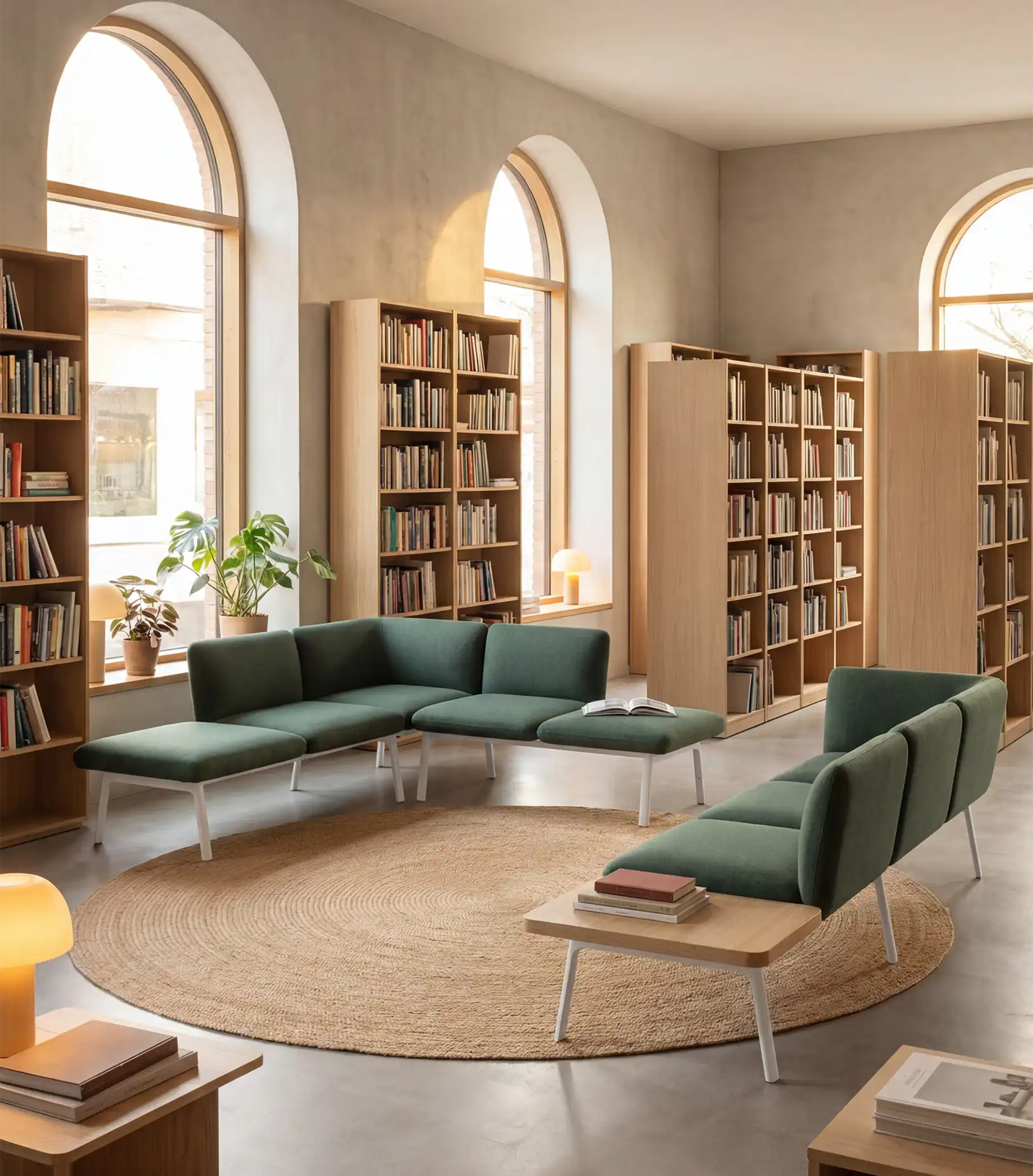 Immagine ambientata di una biblioteca.