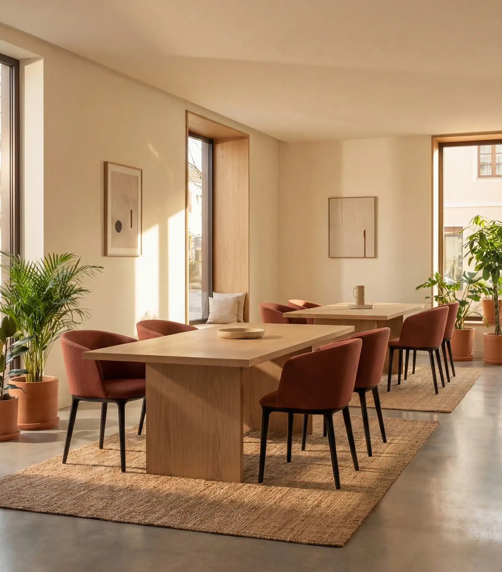 Immagine ambientata di una sala meeting.