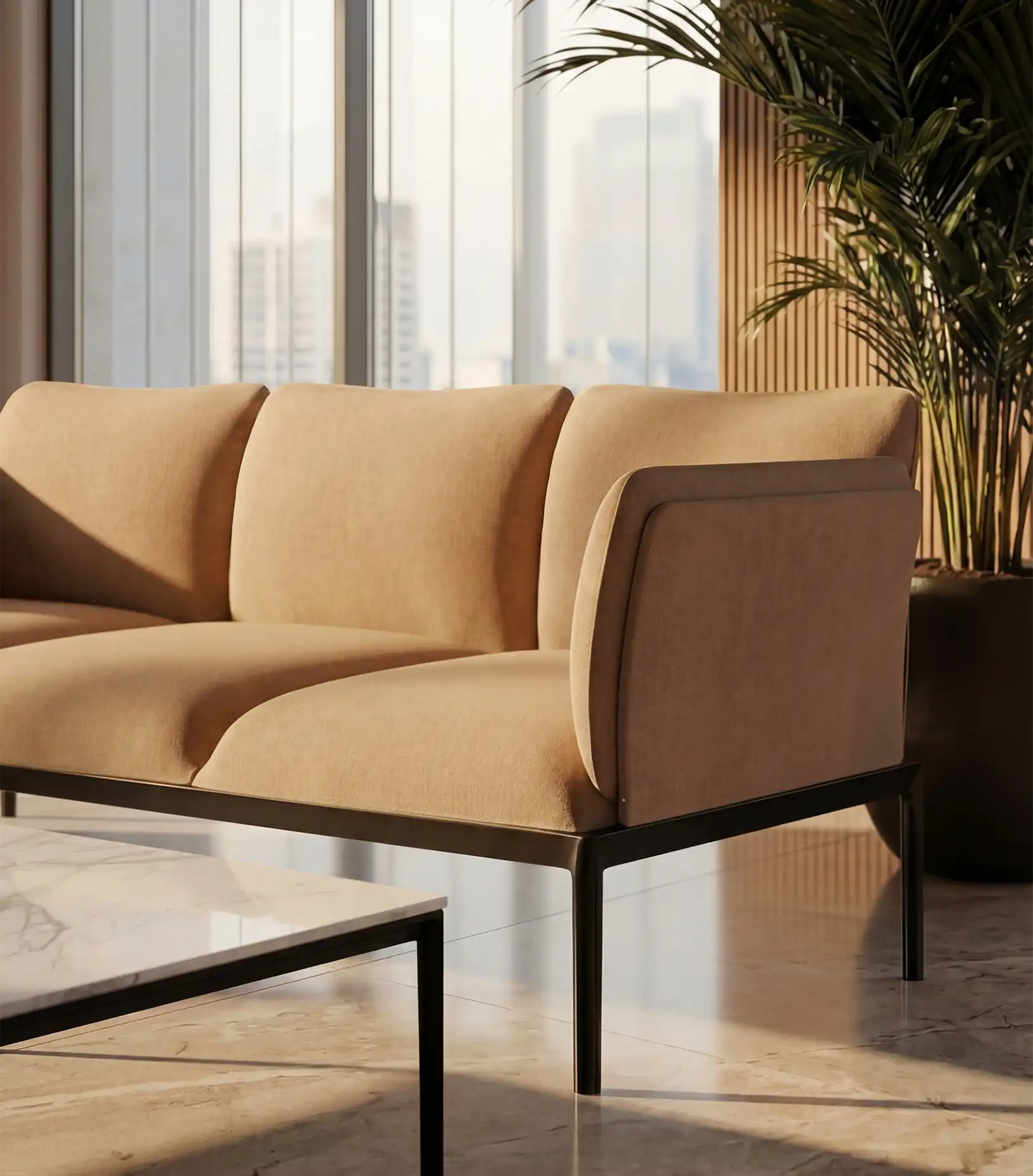 Immagine ambientata di un divano.